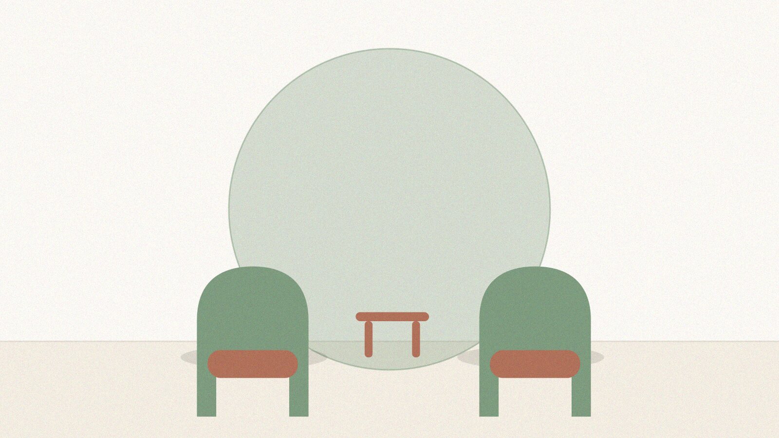 Deux fauteuils face à face dans un cabinet